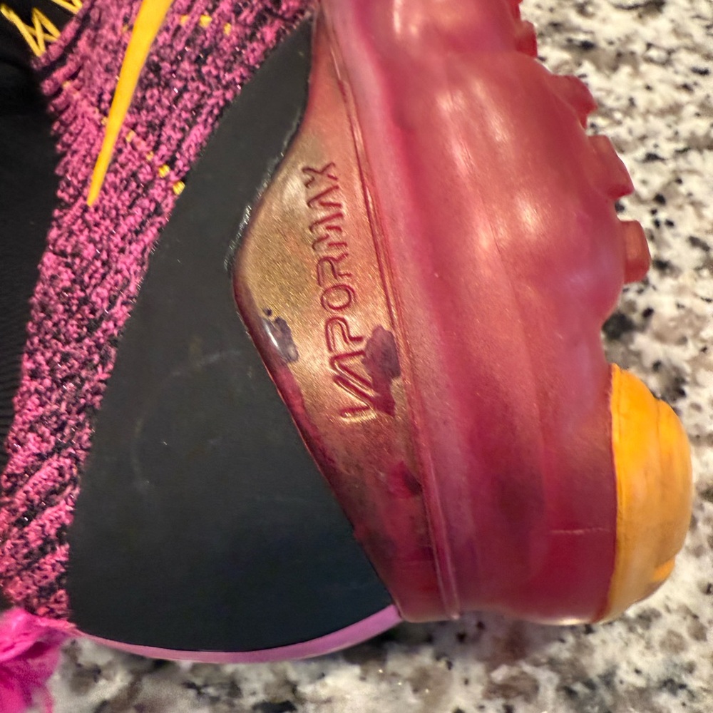 Nike Black and Pink Knit Sneakers with Yellow Accents - Picture 8 of 10